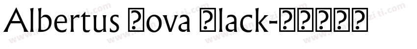 Albertus Nova Black字体转换